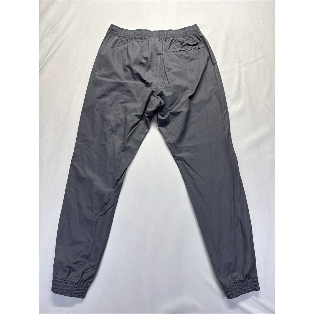 Nike Jogger Pants Mens Large Gray Swoosh Logo Gym Training Athleisure Drawstring